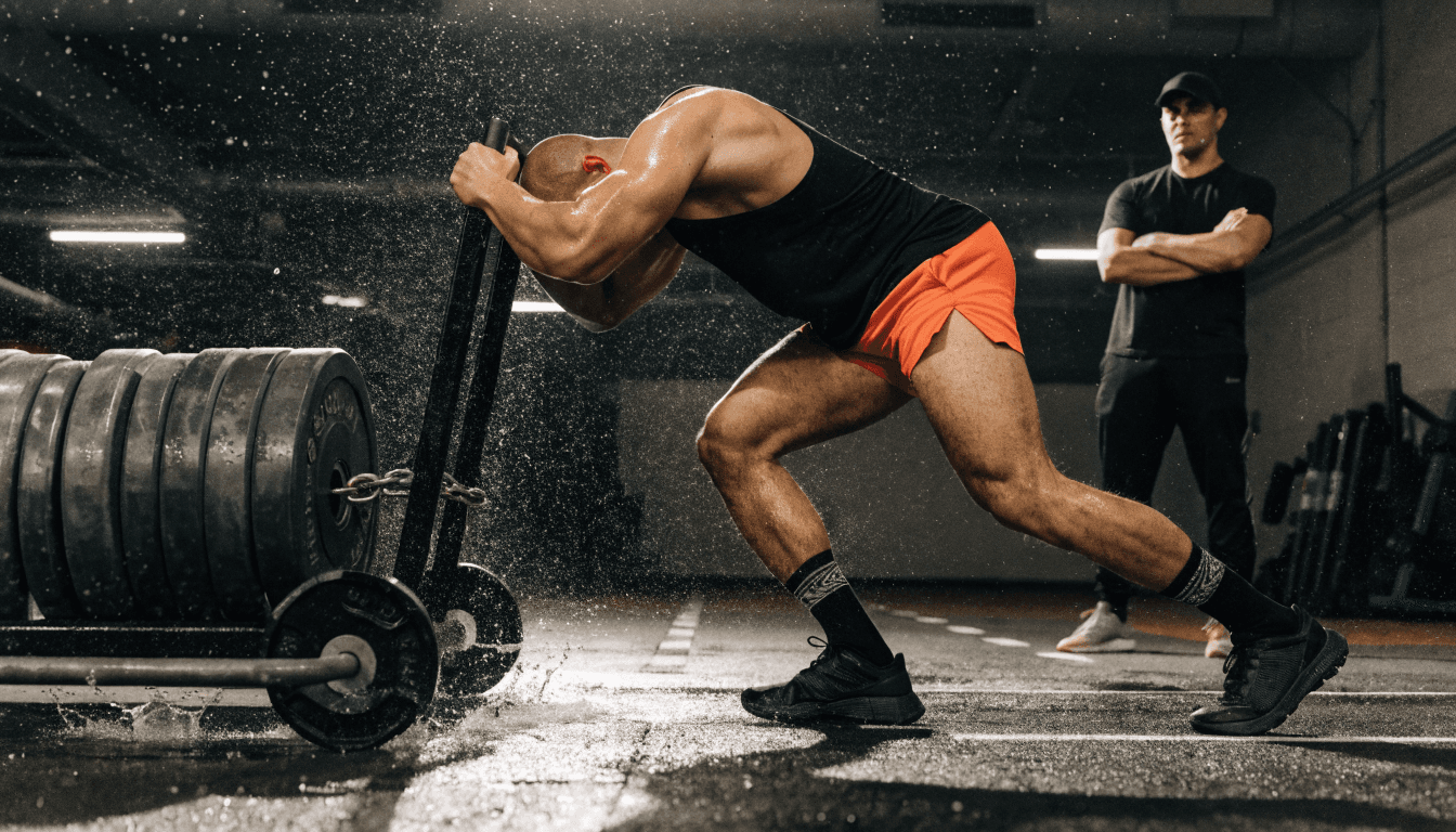 HYROX sled push technique: progressions and 4 workouts